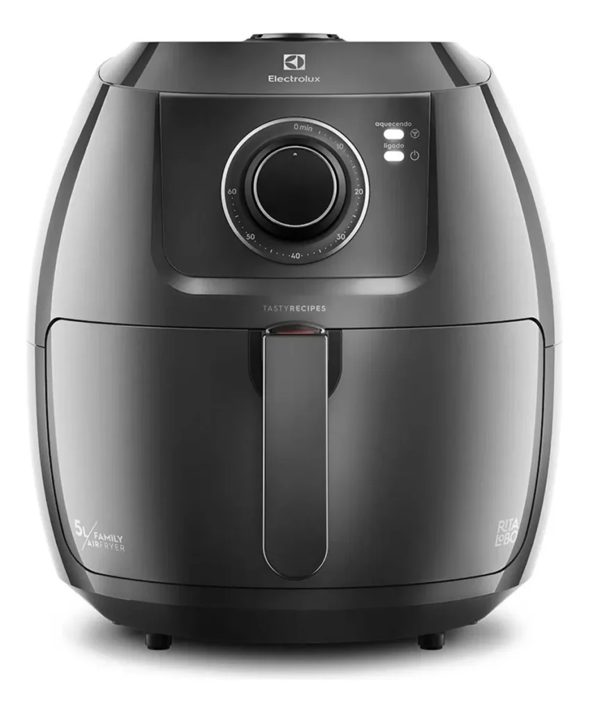 Air Fryer Fritadeira Sem Óleo Elétrica Electrolux 6,5l Family Cesto Removível Com Timer 1700w De Potência Eaf50 Grafite Efficient Por Rita Lobo