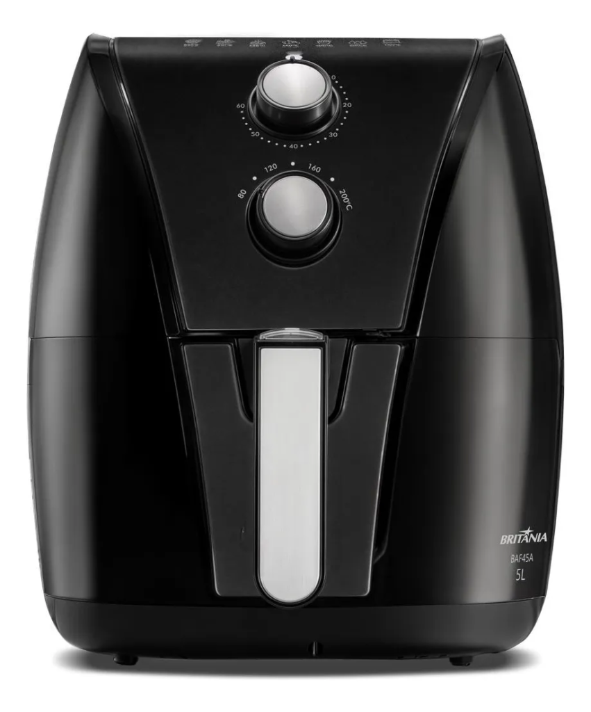 Air Fryer Britânia 5l Antiaderente Gold 1500w Baf45a Cor Preto
