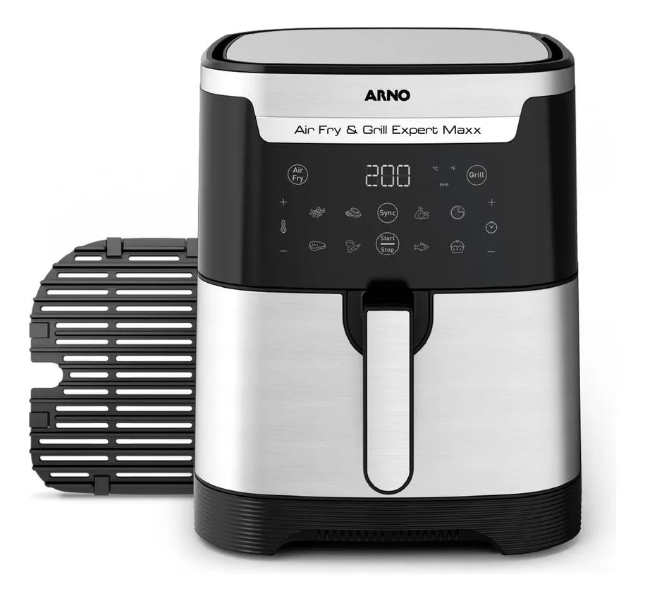 Fritadeira Sem Óleo Arno Airfry & Grill Expert Maxx Digital Cor Preto